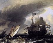 Ludolf Bakhuizen Dutch Vessels on the Sea at Amsterdam France oil painting artist
